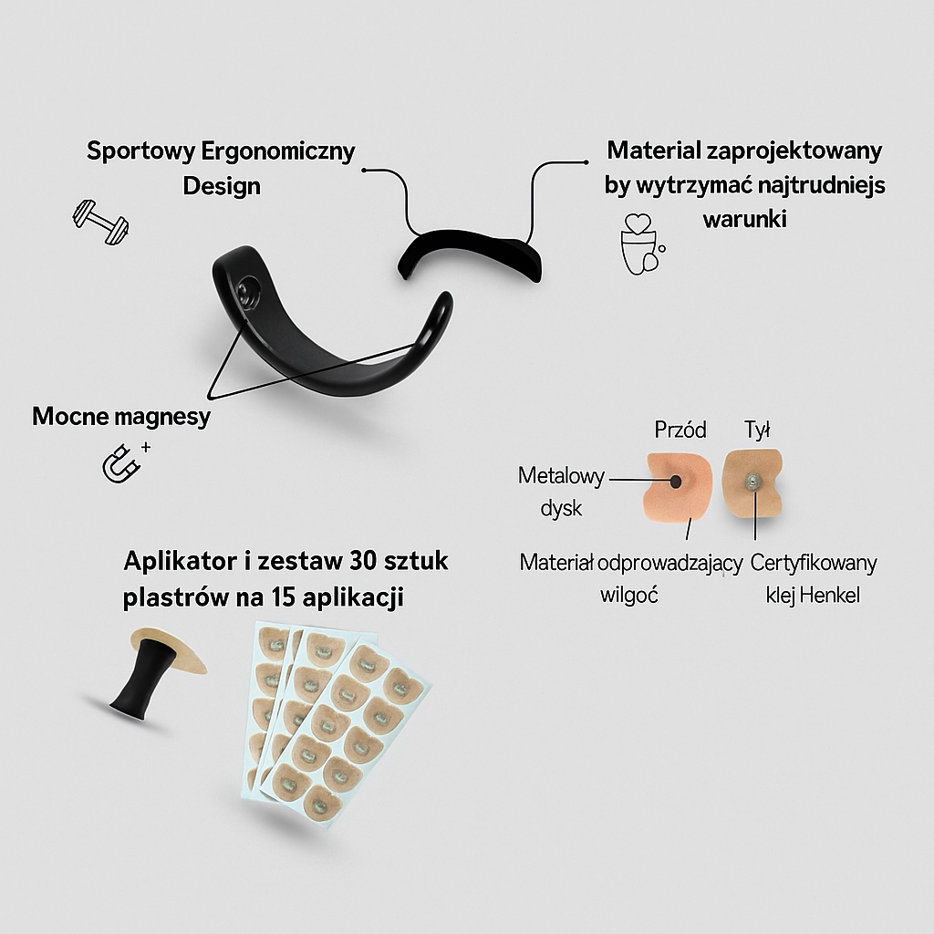 Magnetyczne paski do nosa